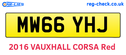 MW66YHJ are the vehicle registration plates.