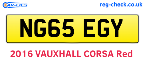 NG65EGY are the vehicle registration plates.
