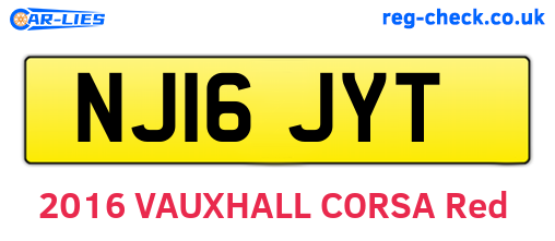 NJ16JYT are the vehicle registration plates.