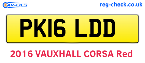 PK16LDD are the vehicle registration plates.