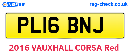 PL16BNJ are the vehicle registration plates.