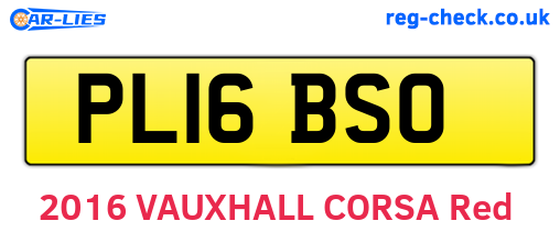 PL16BSO are the vehicle registration plates.