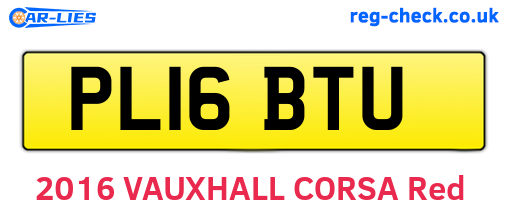 PL16BTU are the vehicle registration plates.