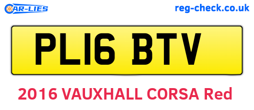 PL16BTV are the vehicle registration plates.