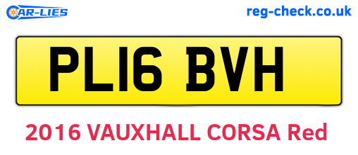 PL16BVH are the vehicle registration plates.
