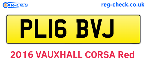 PL16BVJ are the vehicle registration plates.