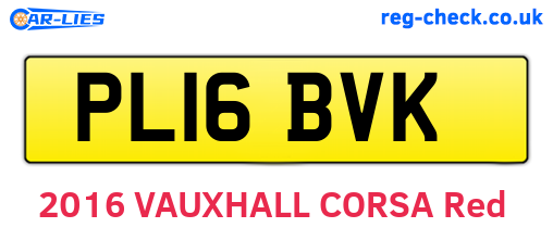 PL16BVK are the vehicle registration plates.