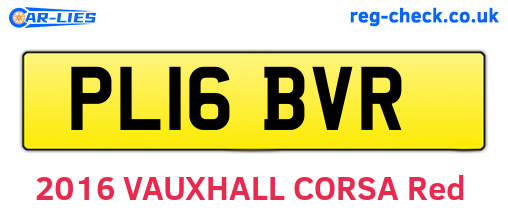 PL16BVR are the vehicle registration plates.