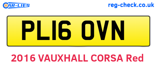 PL16OVN are the vehicle registration plates.