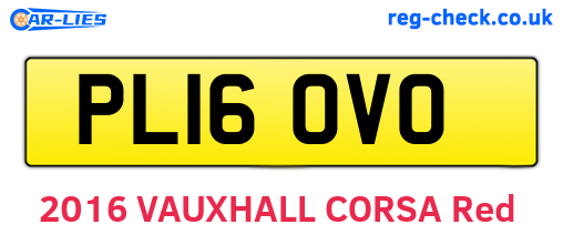 PL16OVO are the vehicle registration plates.