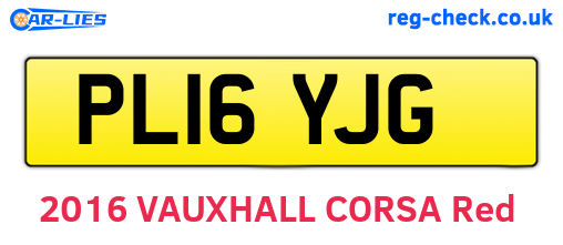 PL16YJG are the vehicle registration plates.