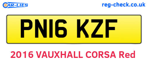 PN16KZF are the vehicle registration plates.