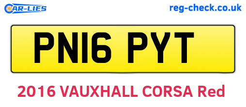 PN16PYT are the vehicle registration plates.