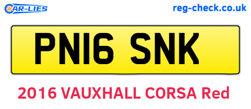 PN16SNK are the vehicle registration plates.