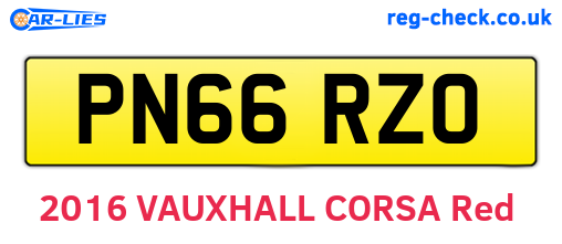 PN66RZO are the vehicle registration plates.