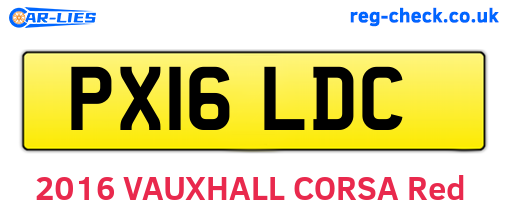 PX16LDC are the vehicle registration plates.