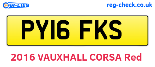 PY16FKS are the vehicle registration plates.