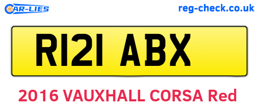 R121ABX are the vehicle registration plates.