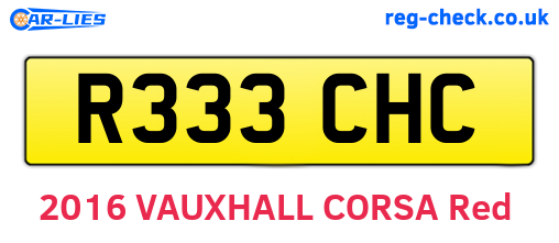 R333CHC are the vehicle registration plates.