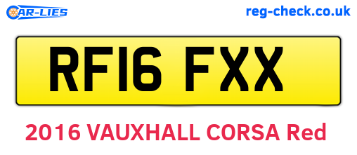 RF16FXX are the vehicle registration plates.