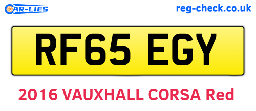 RF65EGY are the vehicle registration plates.