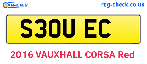 S30UEC are the vehicle registration plates.