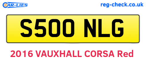 S500NLG are the vehicle registration plates.