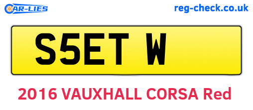 S5ETW are the vehicle registration plates.