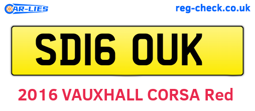 SD16OUK are the vehicle registration plates.