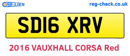 SD16XRV are the vehicle registration plates.