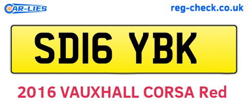 SD16YBK are the vehicle registration plates.