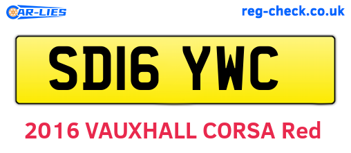 SD16YWC are the vehicle registration plates.