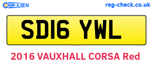 SD16YWL are the vehicle registration plates.