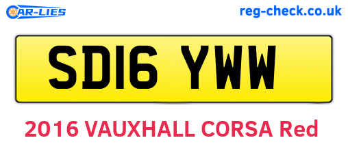 SD16YWW are the vehicle registration plates.