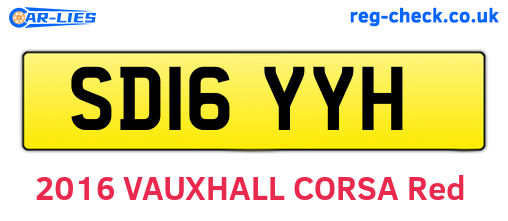 SD16YYH are the vehicle registration plates.