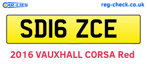 SD16ZCE are the vehicle registration plates.
