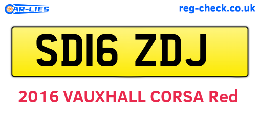 SD16ZDJ are the vehicle registration plates.