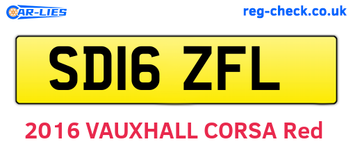 SD16ZFL are the vehicle registration plates.