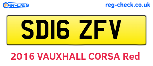 SD16ZFV are the vehicle registration plates.