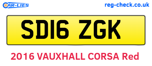 SD16ZGK are the vehicle registration plates.