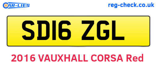 SD16ZGL are the vehicle registration plates.