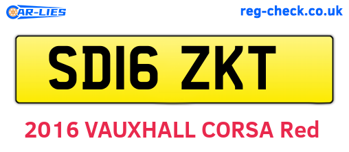 SD16ZKT are the vehicle registration plates.