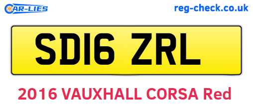 SD16ZRL are the vehicle registration plates.