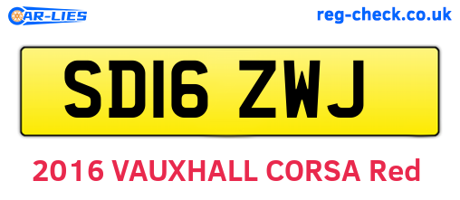 SD16ZWJ are the vehicle registration plates.