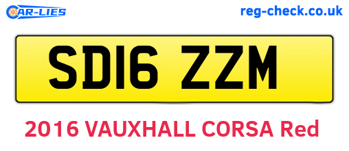 SD16ZZM are the vehicle registration plates.