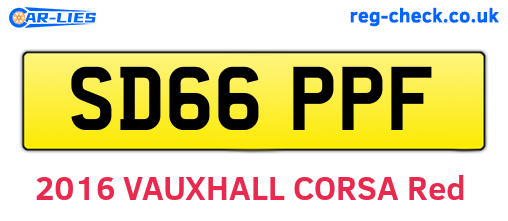 SD66PPF are the vehicle registration plates.