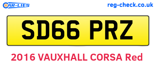 SD66PRZ are the vehicle registration plates.