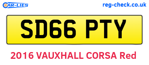SD66PTY are the vehicle registration plates.
