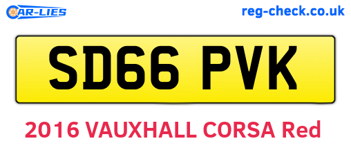 SD66PVK are the vehicle registration plates.