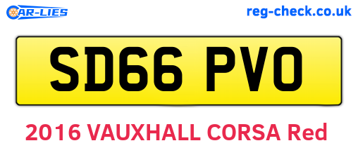 SD66PVO are the vehicle registration plates.